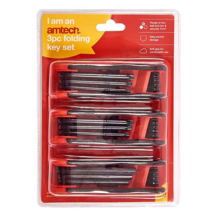 Amtech 3 Piece folding key set I8840