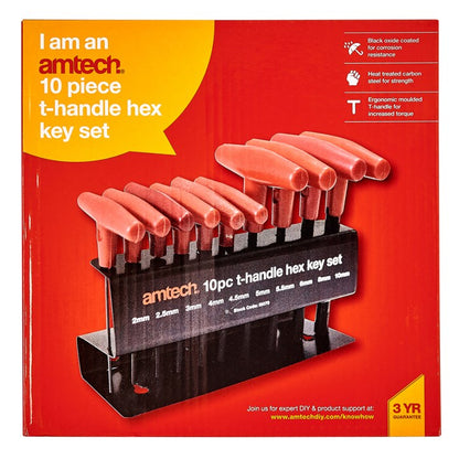 Amtech 10 Piece T-handle hex key set I9070
