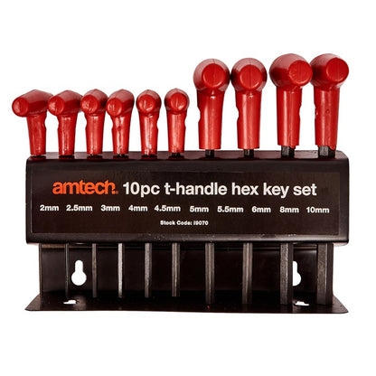 Amtech 10 Piece T-handle hex key set I9070