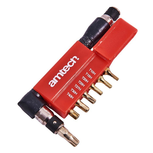 Amtech 9 Piece offset tamper proof Torx bit set I9200