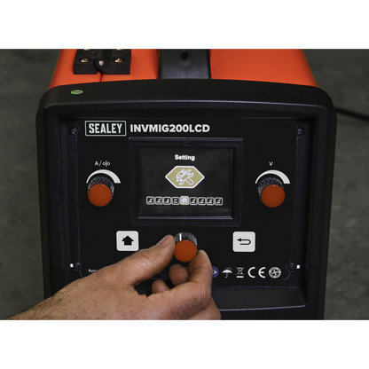 Sealey 200A MIG, TIG & MMA Inverter Welder with LCD Screen INVMIG200LCD