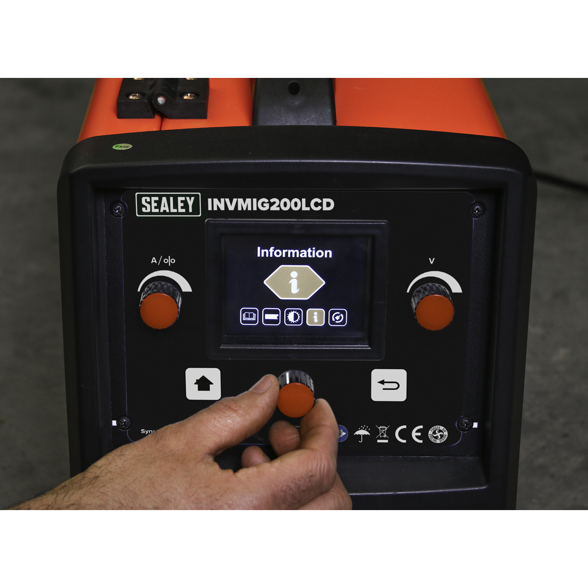 Sealey 200A MIG, TIG & MMA Inverter Welder with LCD Screen INVMIG200LCD