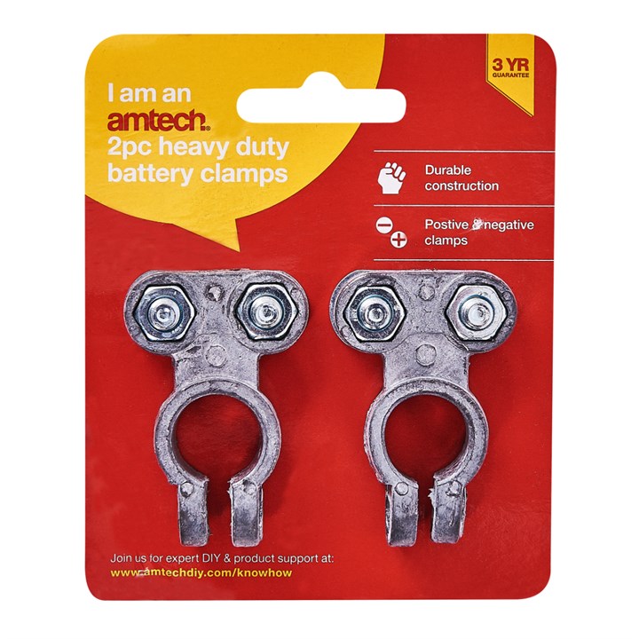 Amtech 2 Piece heavy duty battery clamp set J0250