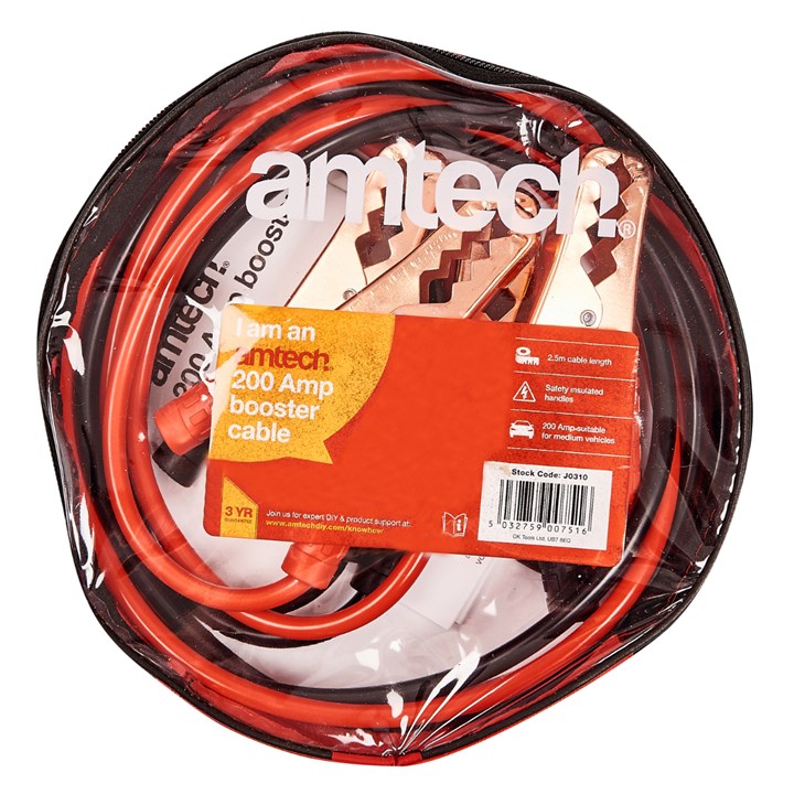 Amtech 200 Amp Booster cables / jump leads J0310