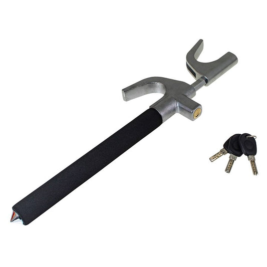 Amtech Adjustable steering wheel lock with emergency glass hammer J0507