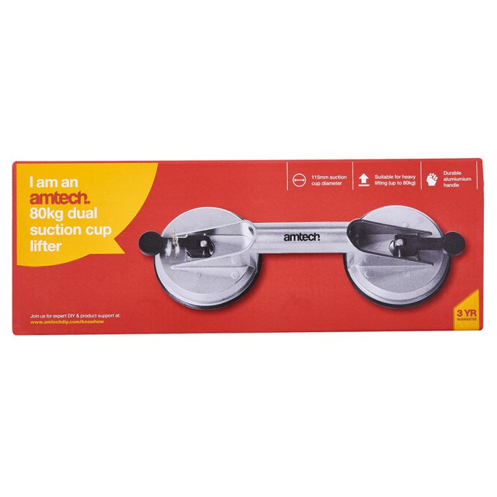 Amtech 80kg Dual suction cup lifter J1890