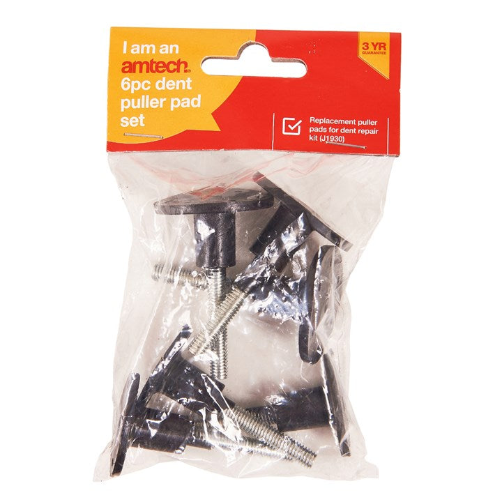 Amtech 6 Piece dent puller pad set J1931