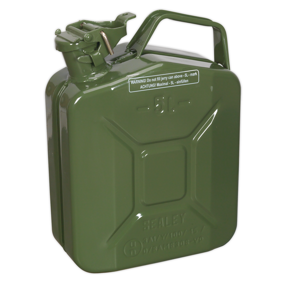 Sealey 5L Jerry Can - Green JC5MG