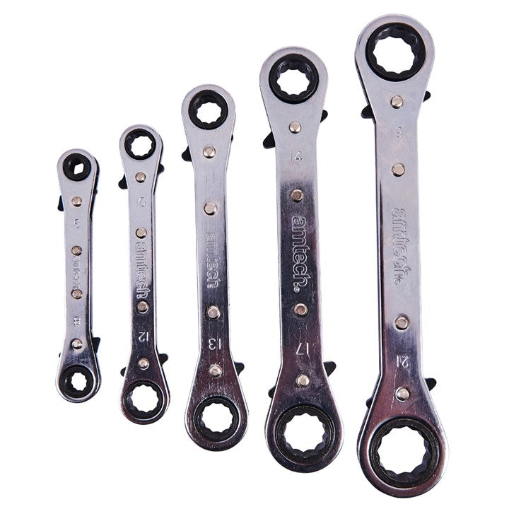 Amtech 5 Piece ring ratchet spanner set K1500