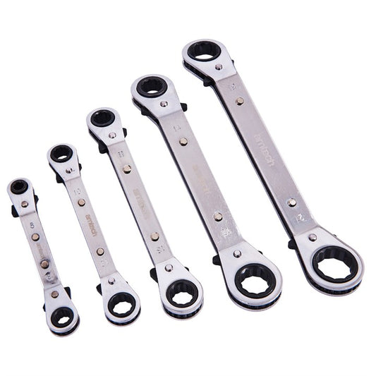 Amtech 5 Piece offset ring ratchet spanner set K1525