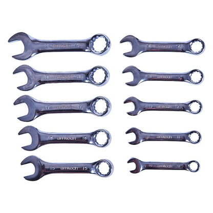 Amtech 10 piece stubby combination wrench set K2001