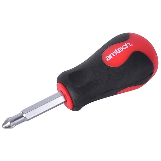 Amtech 6-in-1 Stubby multi-head screwdriver L0483