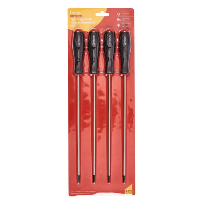 Amtech 4 Piece long reach Torx screwdriver set L0528