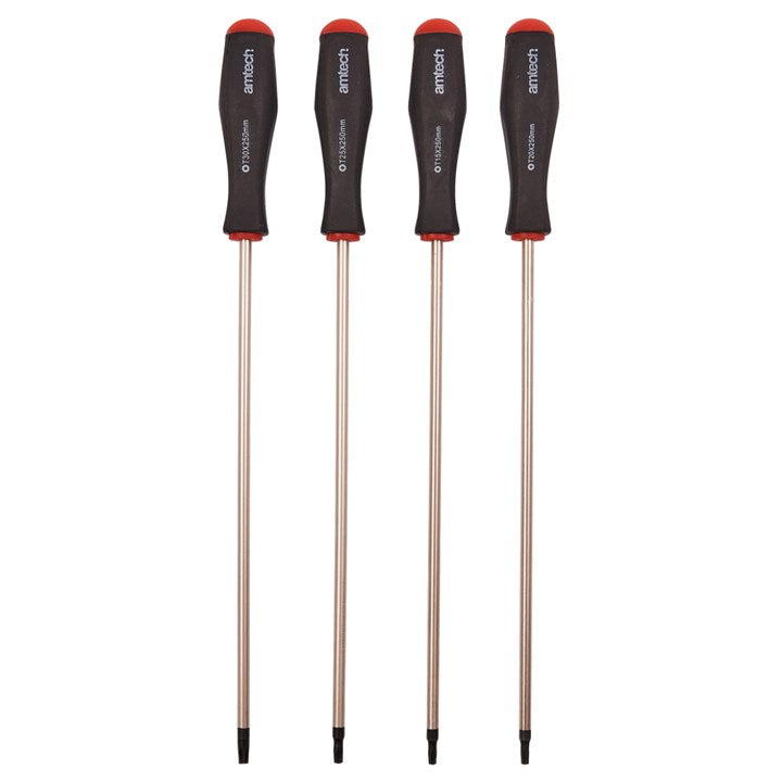 Amtech 4 Piece long reach Torx screwdriver set L0528
