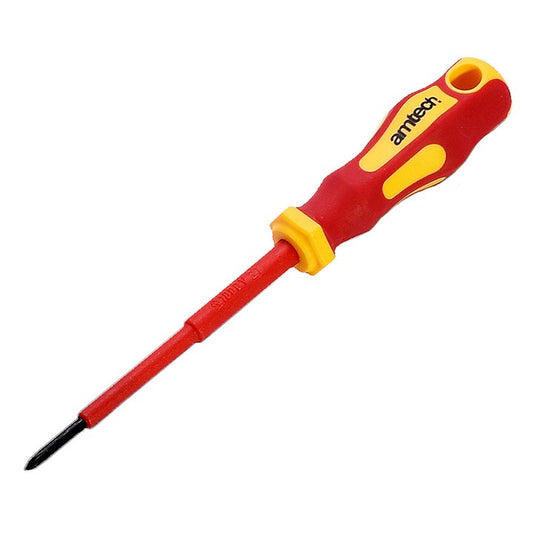 Amtech 75mm Phillips VDE™ 1000V electrical screwdriver with PH 0 tip L0654