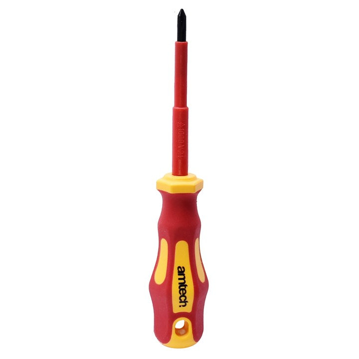 Amtech 80mm Phillips VDE™ 1000V electrical screwdriver with PH 1 tip L0655