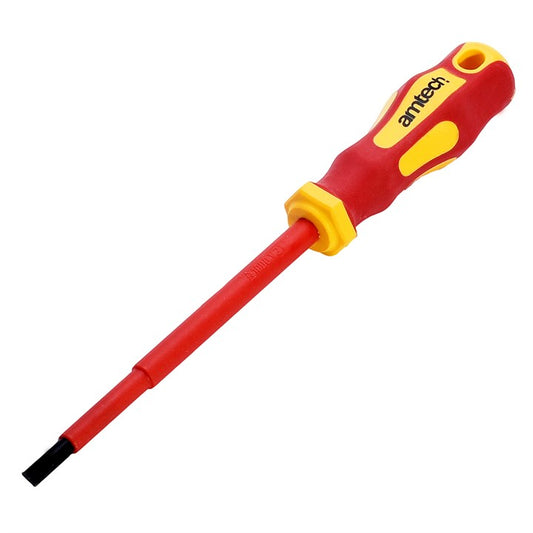 Amtech 5.5mm x 125mm slotted VDE™ 1000V electrical screwdriver L0659