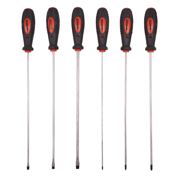 Amtech 6 Piece long reach screwdriver set L0725