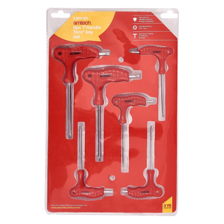 Amtech 6 Piece T-handle Torx key set L0750
