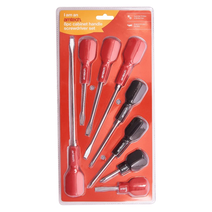 Amtech 8 Piece cabinet handle screwdriver set L0800