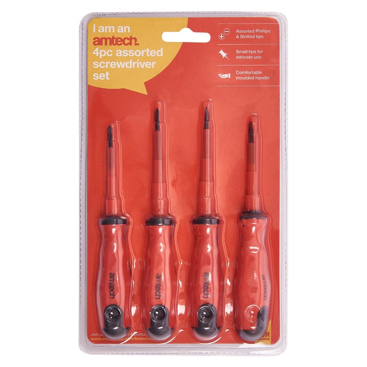 Amtech 4 Piece screwdriver set L0870