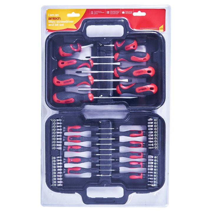 Amtech 58 Piece screwdriver and bit set L1705