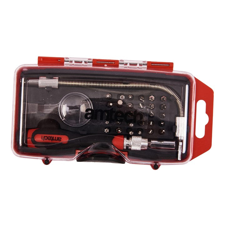 Amtech 33 Piece precision screwdriver and bit set L1967