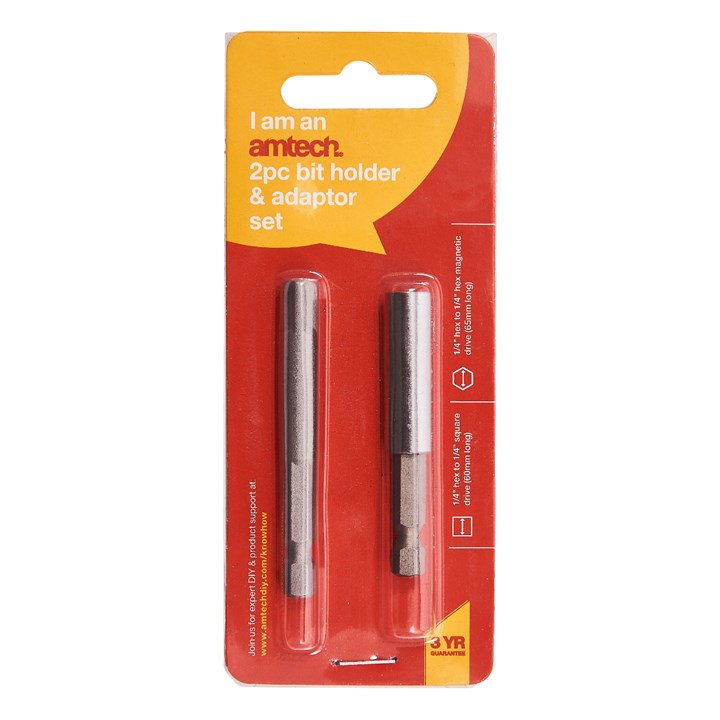 Amtech 2 Piece bit holder and adaptor set L2200