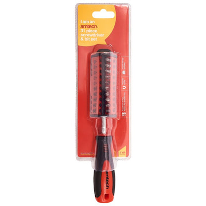Amtech 31 Piece screwdriver and bit set L3275