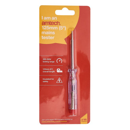 Amtech 125mm (5") Mains tester L4100