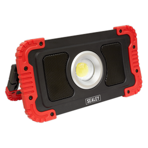 Sealey 20W COB LED Rechargeable Floodlight with Wireless Speakers & Power Bank LED100WS