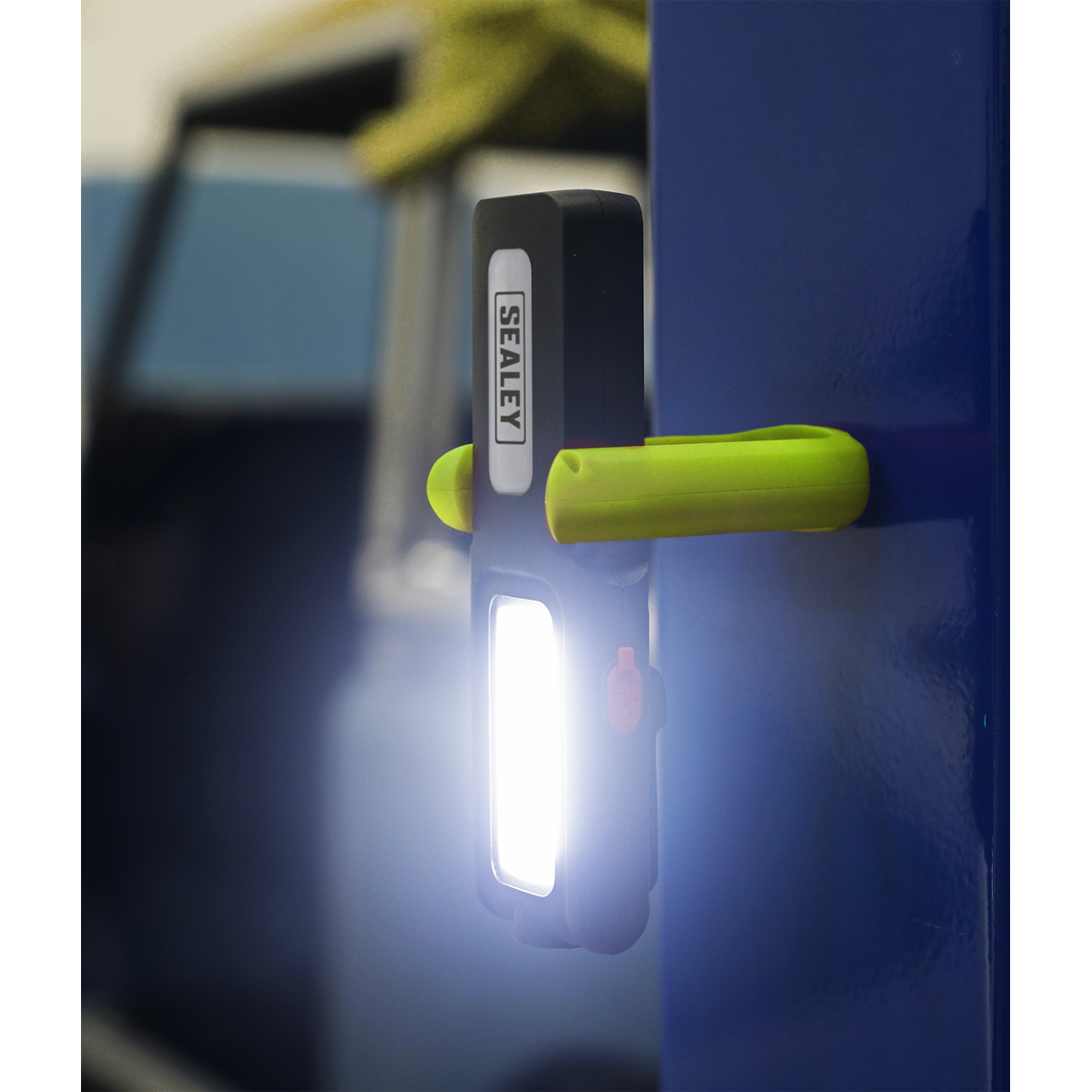 Sealey 5W COB & 3W SMD LED Rechargeable Inspection Light with Power Bank - Green LED318G