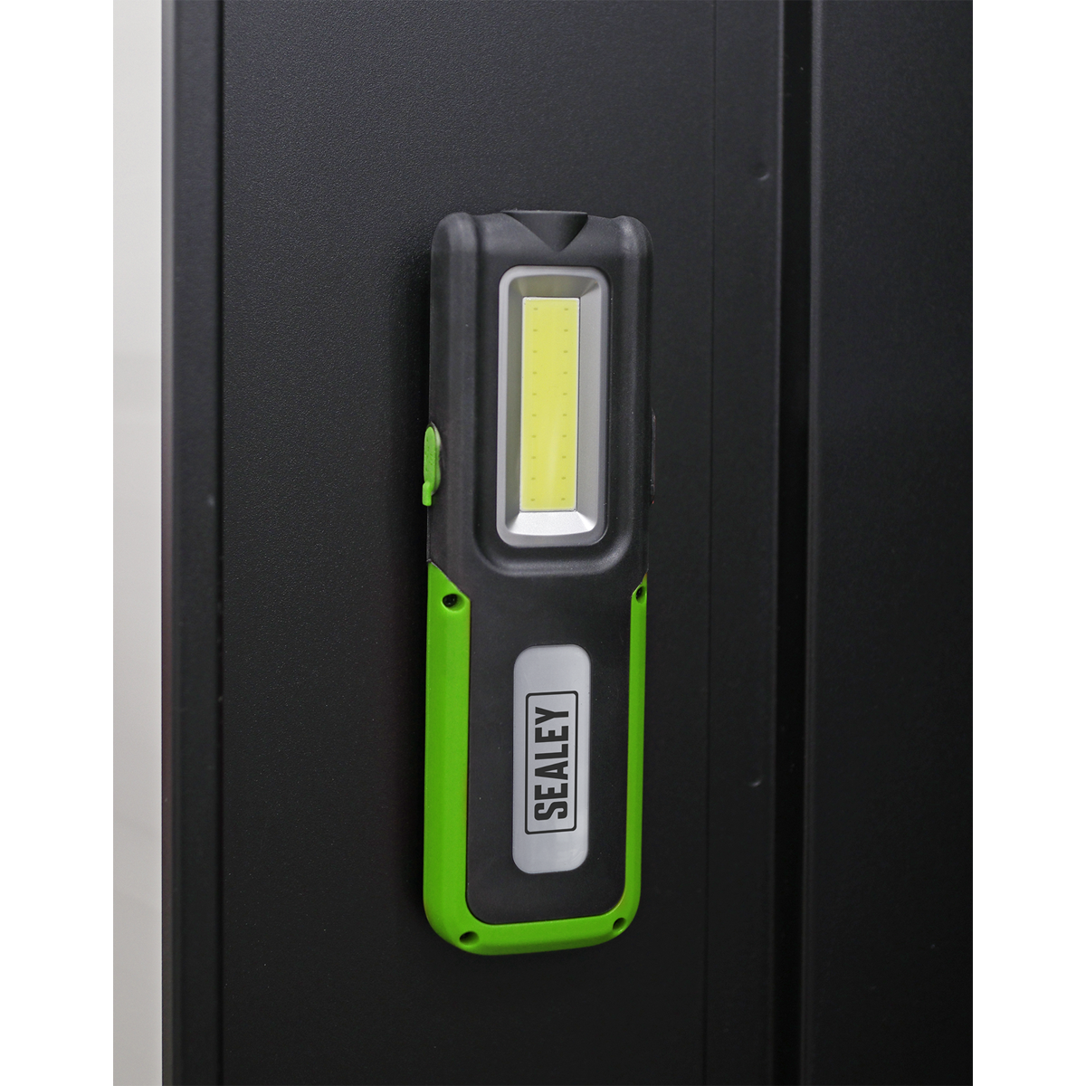 Sealey 5W COB & 3W SMD LED Rechargeable Inspection Light with Power Bank - Green LED318G