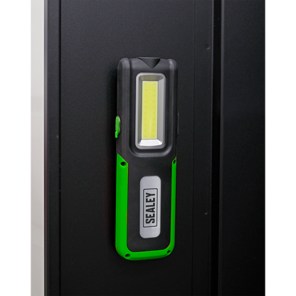 Sealey 5W COB & 3W SMD LED Rechargeable Inspection Light with Power Bank - Green LED318G