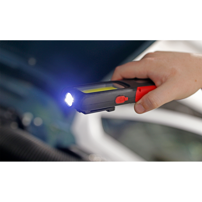 Sealey 5W COB & 3W SMD LED Rechargeable Inspection Light with Power Bank - Red LED318R