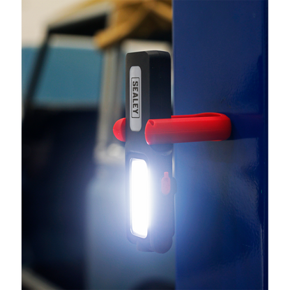 Sealey 5W COB & 3W SMD LED Rechargeable Inspection Light with Power Bank - Red LED318R