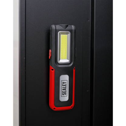 Sealey 5W COB & 3W SMD LED Rechargeable Inspection Light with Power Bank - Red LED318R
