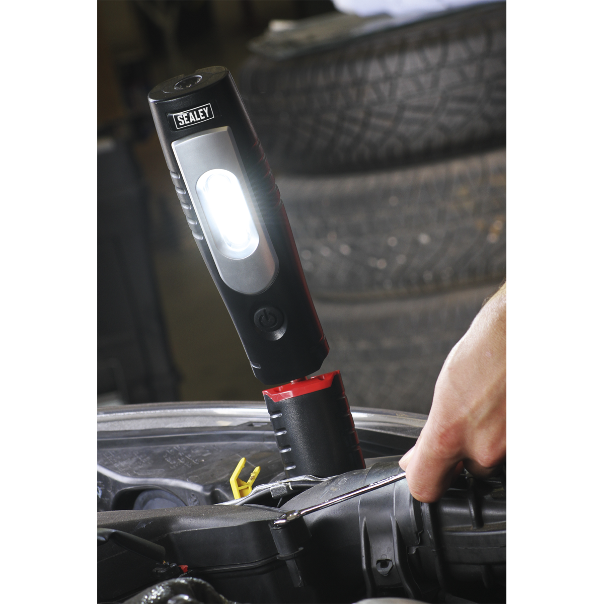 Sealey 360° 7 SMD LED & 3W SMD LED Rechargeable Lithium-ion Inspection Light LED3602