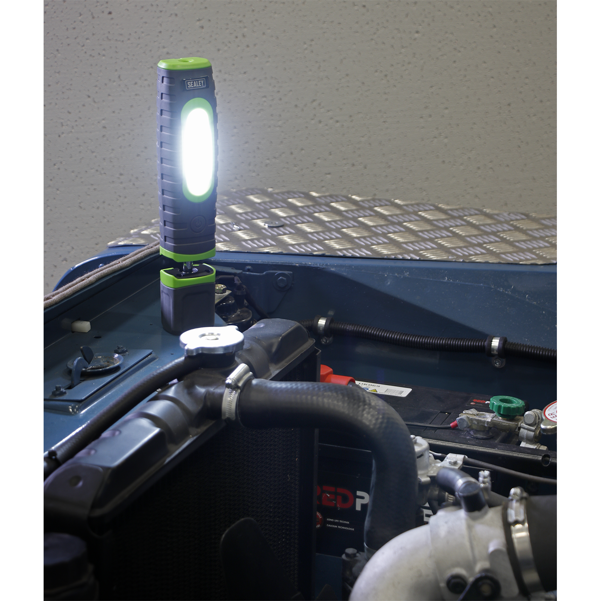 Sealey 360° 24 SMD & 3W SMD LED Rechargeable Inspection Light - Green LED3606G