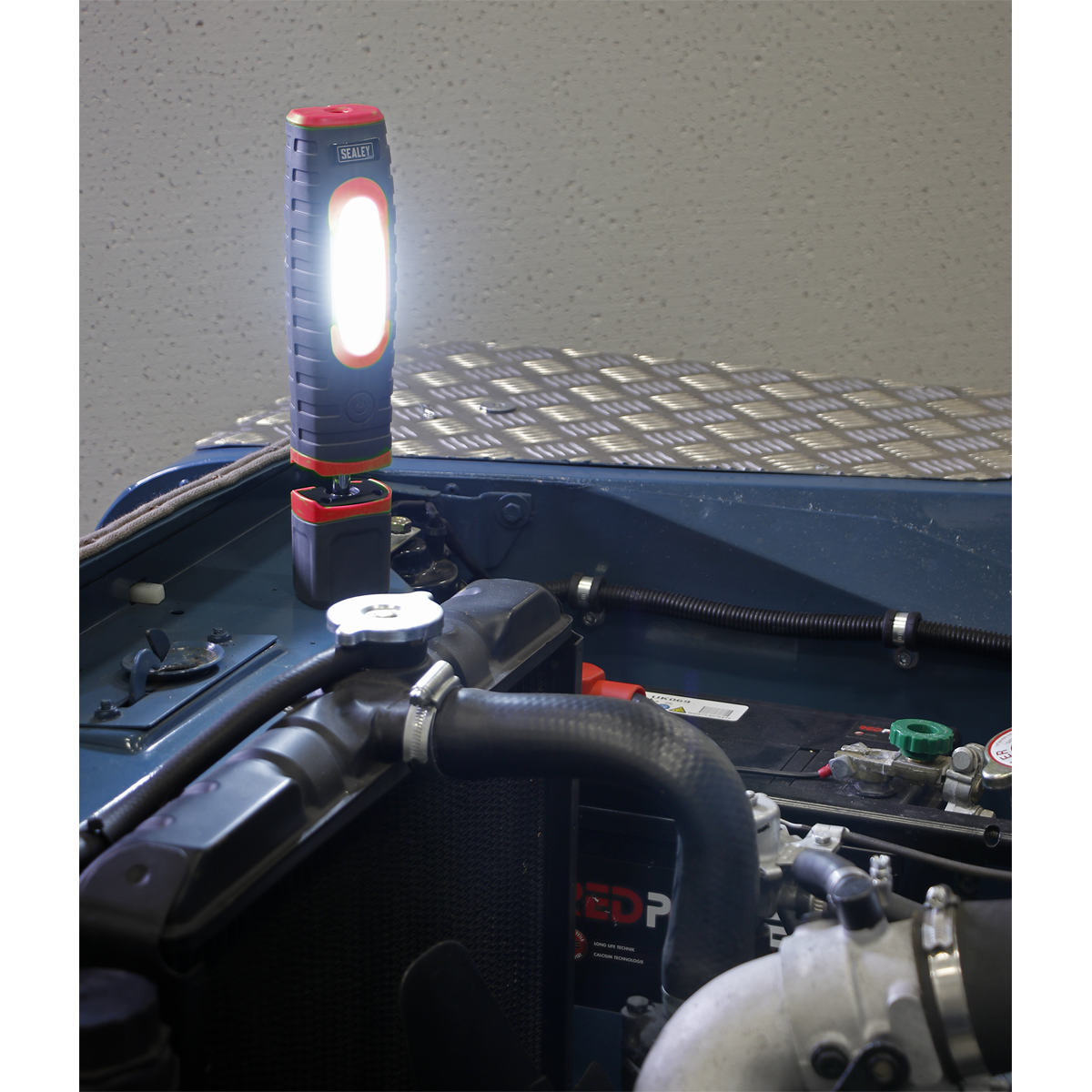 Sealey 360° 24 SMD & 3W SMD LED Rechargeable Inspection Light - Red LED3606R