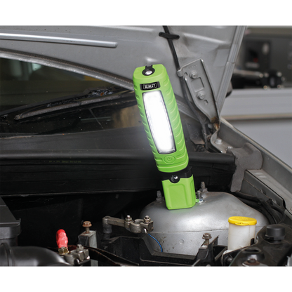 Sealey 360° 14 SMD LED & 3W SMD LED Hi-Vis Green Rechargeable Inspection Light LED360G