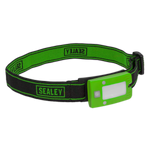 Sealey 2W COB LED Rechargeable Head Torch with Auto-Sensor - Green LED360HTG