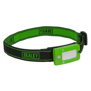 Sealey 2W COB LED Rechargeable Head Torch with Auto-Sensor - Green LED360HTG