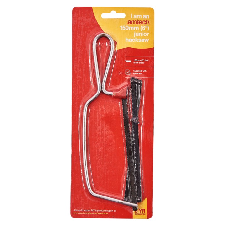 Amtech 150mm (6") Junior hacksaw  with 6 blades M1000