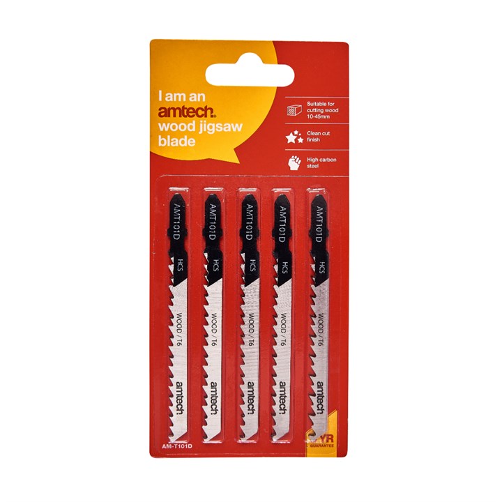 Amtech 5 Piece wood jigsaw blade set (AMT101D) M1606