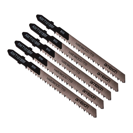 Amtech 5 Piece reverse cut wood jigsaw blade Set (AMT101BRF) M1608