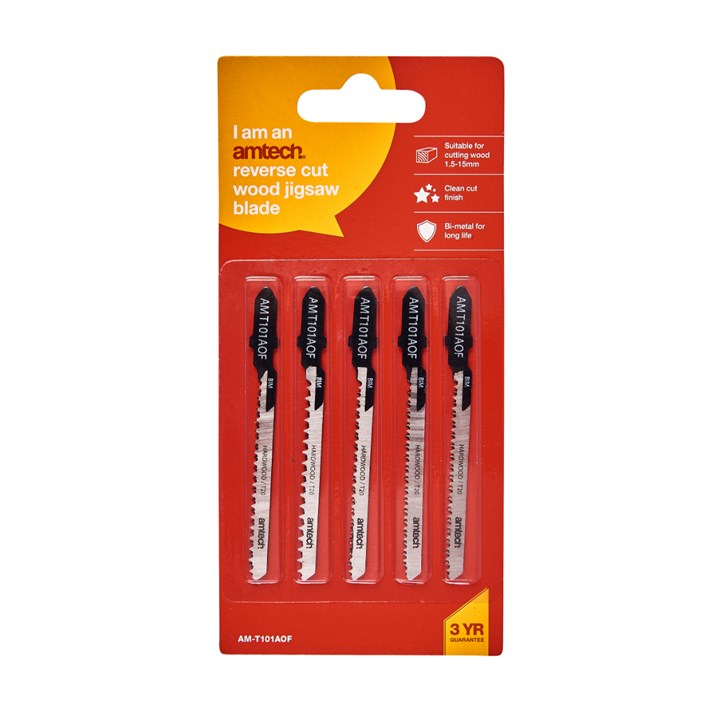 Amtech 5pc Wood Jigsaw Blade Set (AMT101AOF) M1609