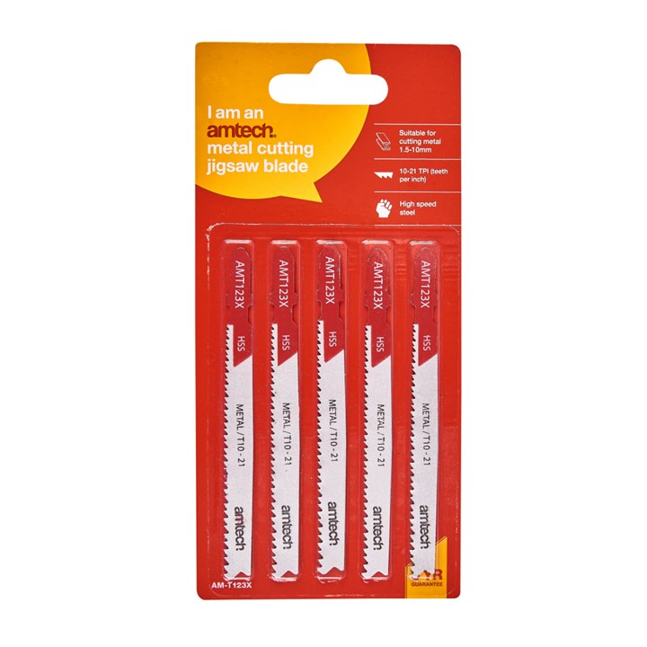 Amtech 5pc Metal Jigsaw Blade Set (AMT123X) M1617