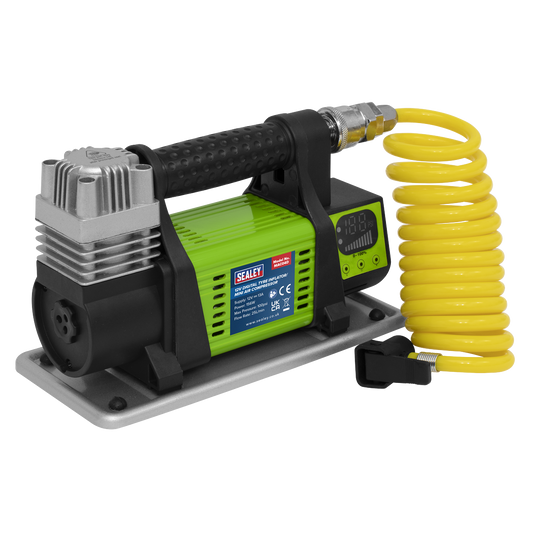 Sealey 12V Digital Tyre Inflator/Mini Air Compressor MAC04D