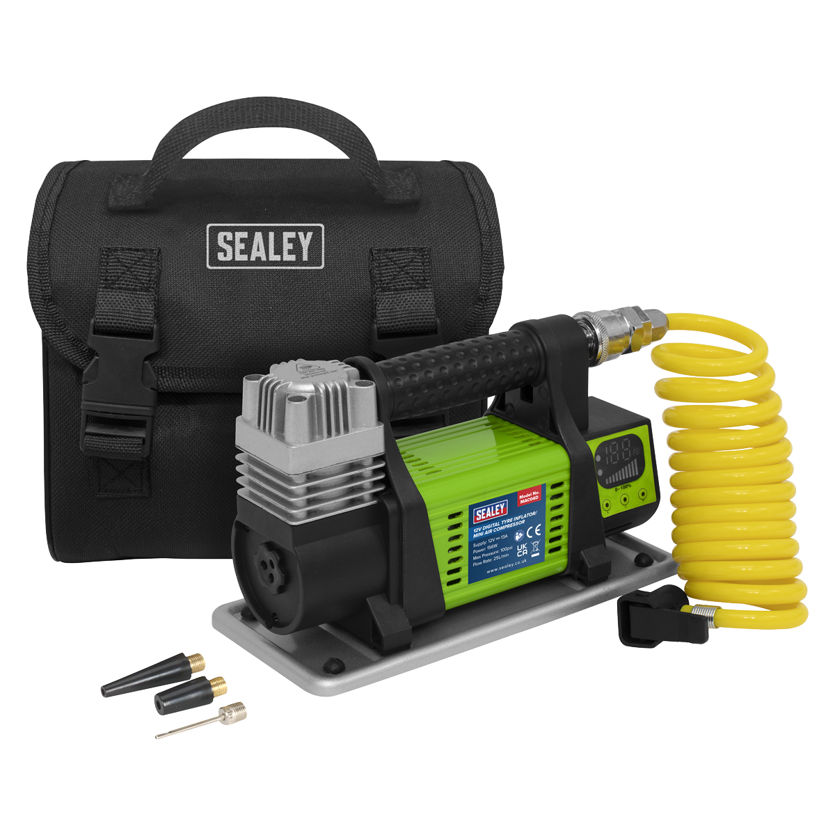 Sealey 12V Digital Tyre Inflator/Mini Air Compressor MAC04D